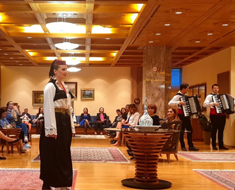 Fashion show of traditional women's costumes from B&H