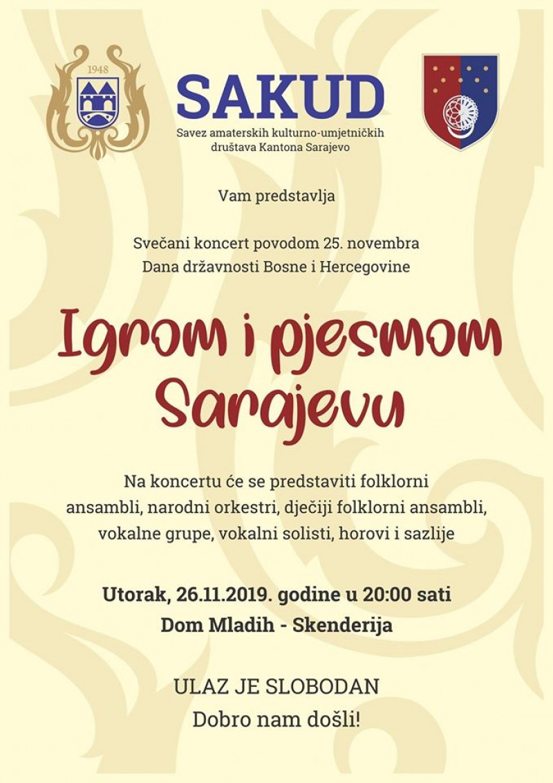 Svečani koncert SAKUD Kantona Sarajevo